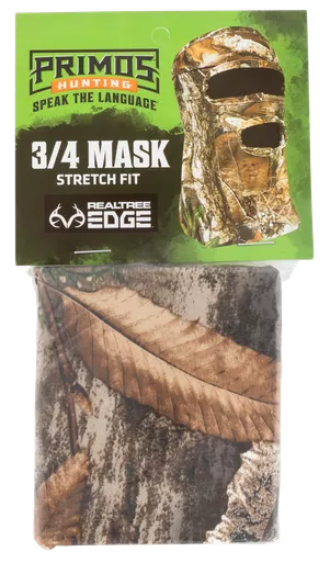 Primos Stretch Fit Mask Realtree Edge Camo One Size Fits Most (Lightweight and Breathable)