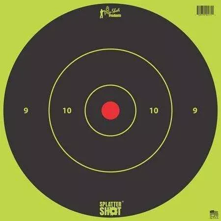 Pro-Shot 12BGREEN5PK SplatterShot Self-Adhesive Paper 12″ Bullseye Green Target Paper w/Black Target 5 Per Pack