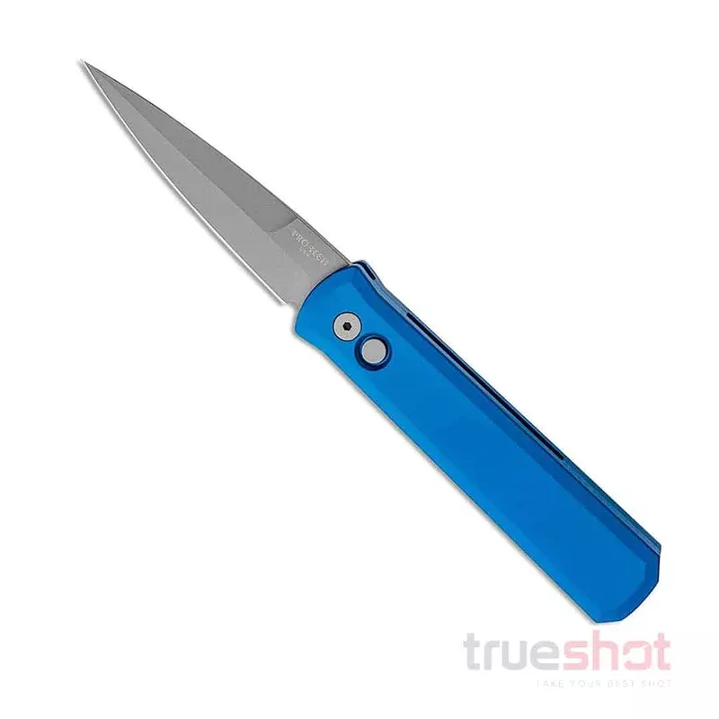 Pro-Tech – Godfather – Blue – Bead Blast – 154CM – 4″