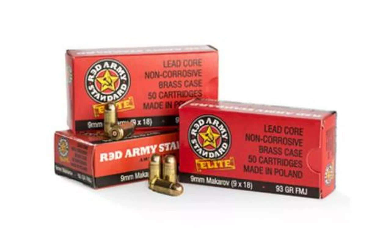 Red Army Standard 9×18 Makarov 93gr, Full Metal Jacket, 50rd Box