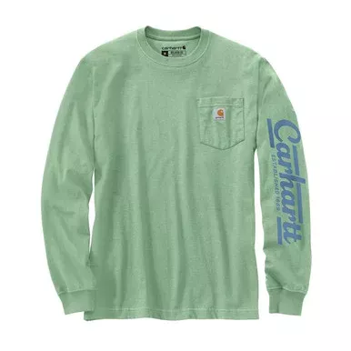 Relaxed Fit Heavyweight Script Sleeve Graphic T-Shirt