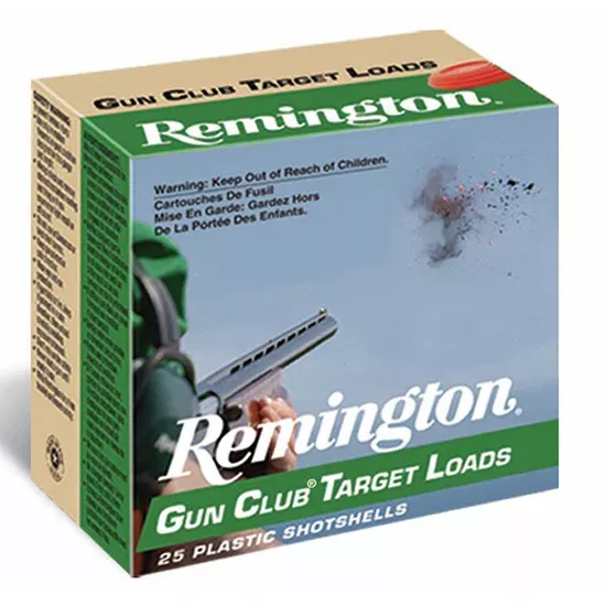 Remington Ammunition 20243 Gun Club 12 Gauge 2.75″ 1 1/8 oz 8 Shot 25 Per Box/ 10 Cs