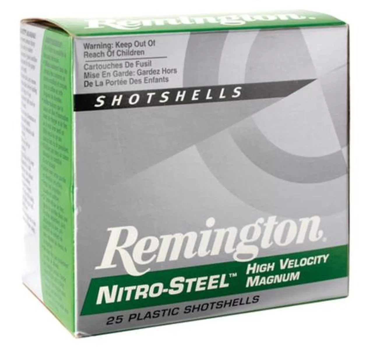 Remington Nitro Steel Shotshells 12 Ga, 3″, 1.4oz, T Shot, 25rd/Box