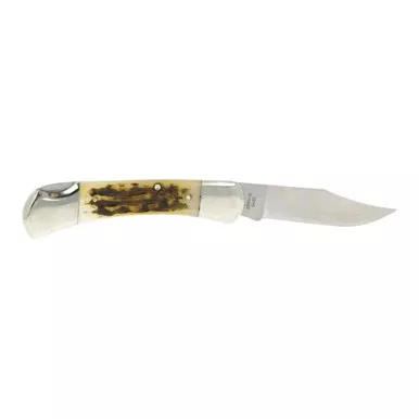 Remington Ole Granddad Bullet Knife 3.75 Inch Clip Blade Stag