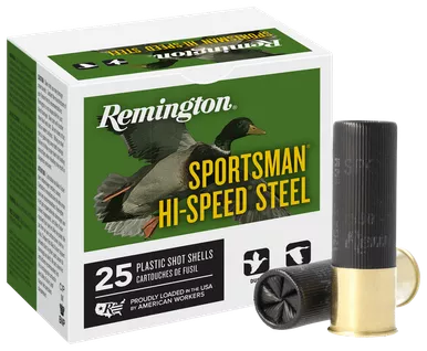 Remington Sportsman Hi-Speed Steel 12 Gauge Ammo 3" 1-1/4 oz #3 Steel Shot Box of 25