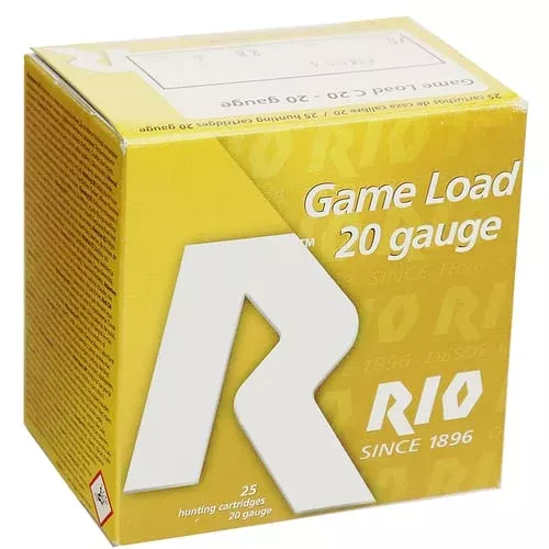 Rio Small Game Load Shotshell 20 ga 3 MAX 1-1/4 oz #6 1250 fps 25/Box