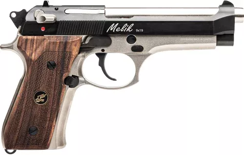 Rock Island 10LMK9 Melik 9mm Luger 10+1 4.90″ Stainless Steel Barrel, Black Melonite Serrated Steel Slide, Silver Anodized Aluminum Frame w/Beavertail