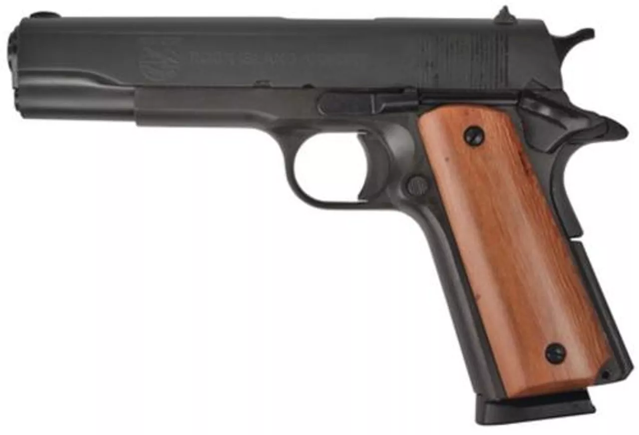 Rock Island 1911 US GI Standard .45 ACP 5″ Barrel Fixed Sights Parkerized Finish 8rd Mag