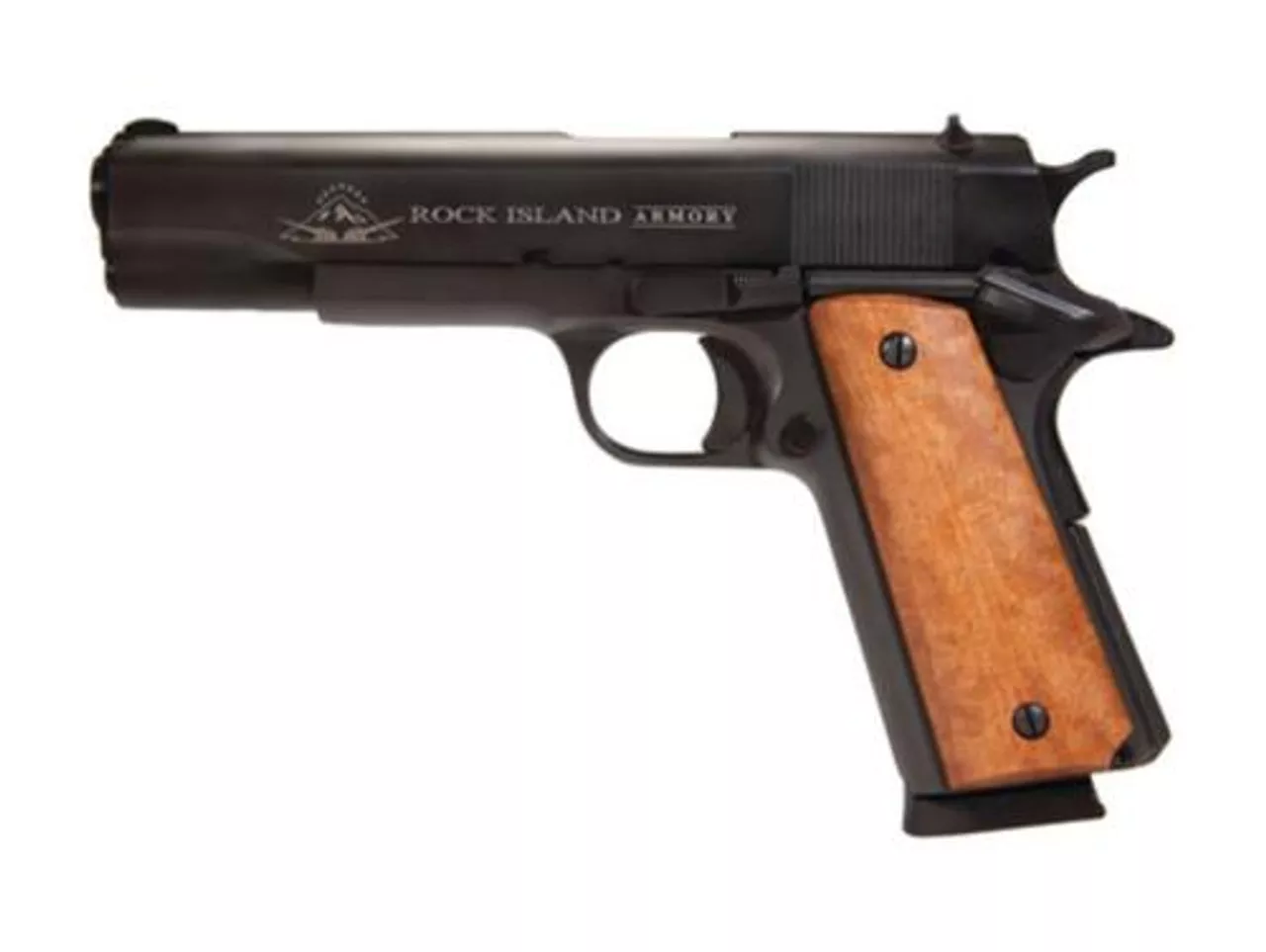 Rock Island Armory 1911-A1 45 ACP 5″ Parkerized Fixed Sights 8 Round – MA Compliant