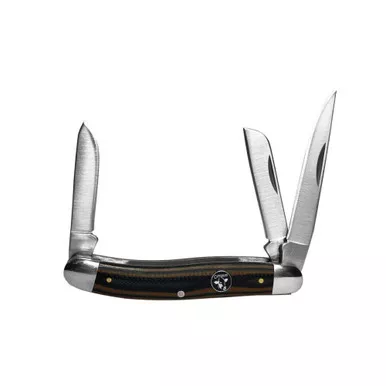 Rock Ridge Outdoors Cattleman Stockman Knife 3.5 Inch Black/Brown