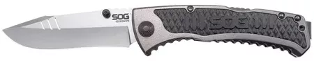 S.O.G SOG-SW1011-C Sideswipe 3.40″ Folding Clip Point Plain Bead Blasted 7Cr15MoV SS Blade Gray Anodized Aluminum/G10 Handle Includes Belt Clip