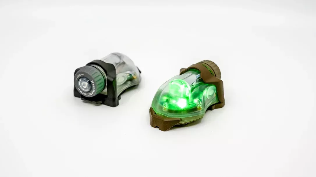 S&S Precision Manta Helmet Mounted Strobe with Webbing Adapter
