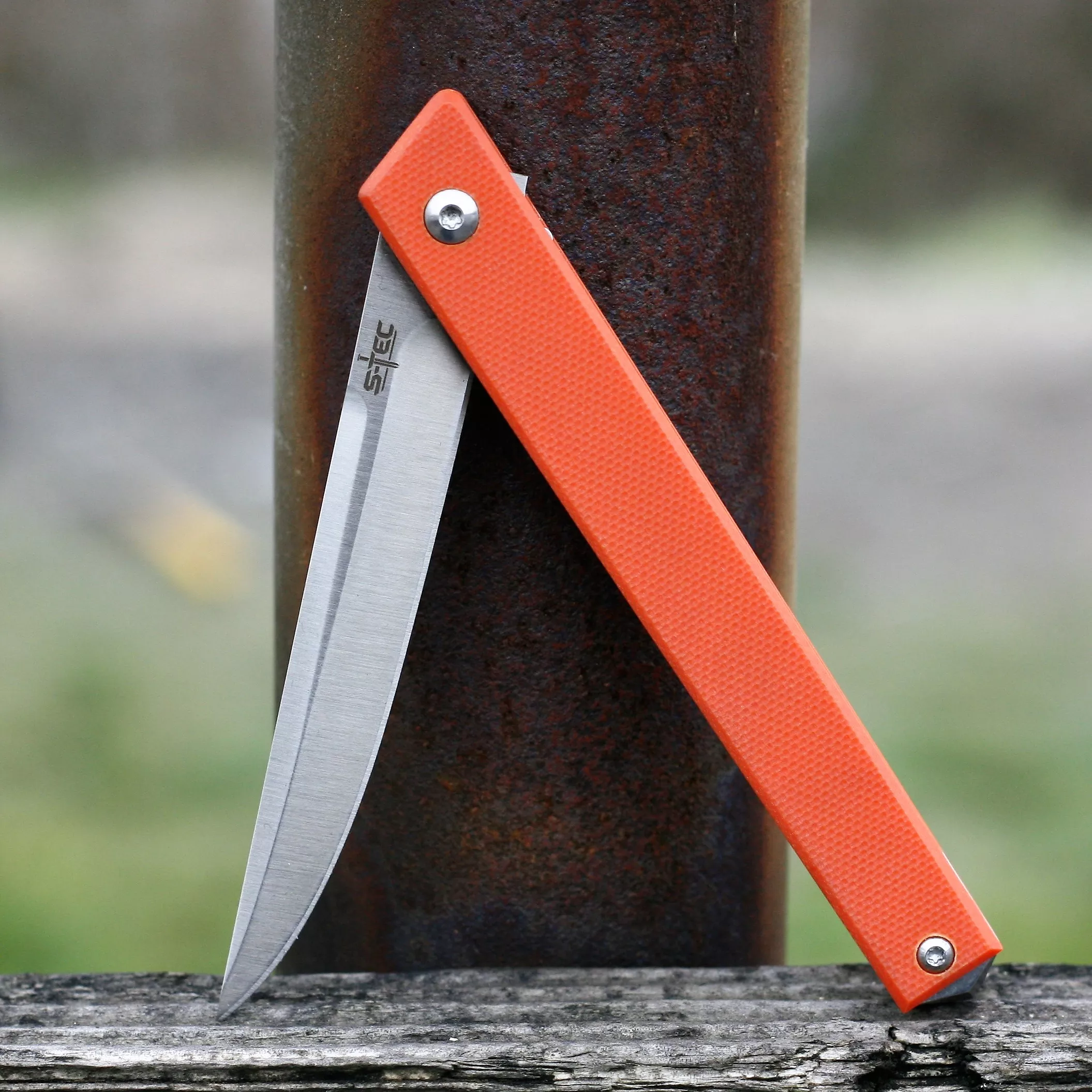 S-TEC TS012 EDC Tactical Pocket Knife; Gentlemen’s “Kozuka” Knife, 8CR13 Stainless Steel, G10 Black Handle, Glass Breaker, Hunting Outdoor Sport, Tip up deep Pocket Clip – Weapons Galore