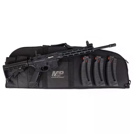 S&W M&P 15-22 Sport .22 LR Rifle With 3 Magazines & M&P Duty Carry Case, Black – 13595