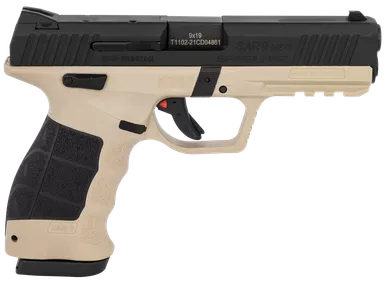 Sar USA SAR9 Mete 9mm Luger Pistol 4.5" Barrel 17+1 Round Black Steel Slide Black Grip