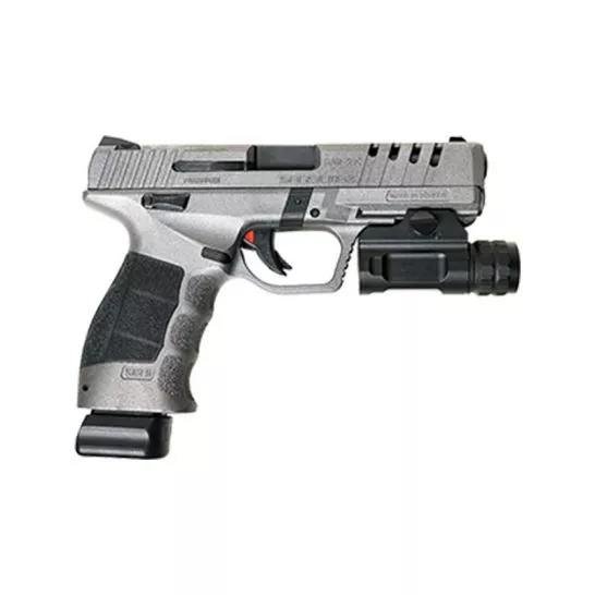 SAR USA SAR9X 9mm Pistol W/ Weapon Light, Platinum Cerakote – SARGSAR9X