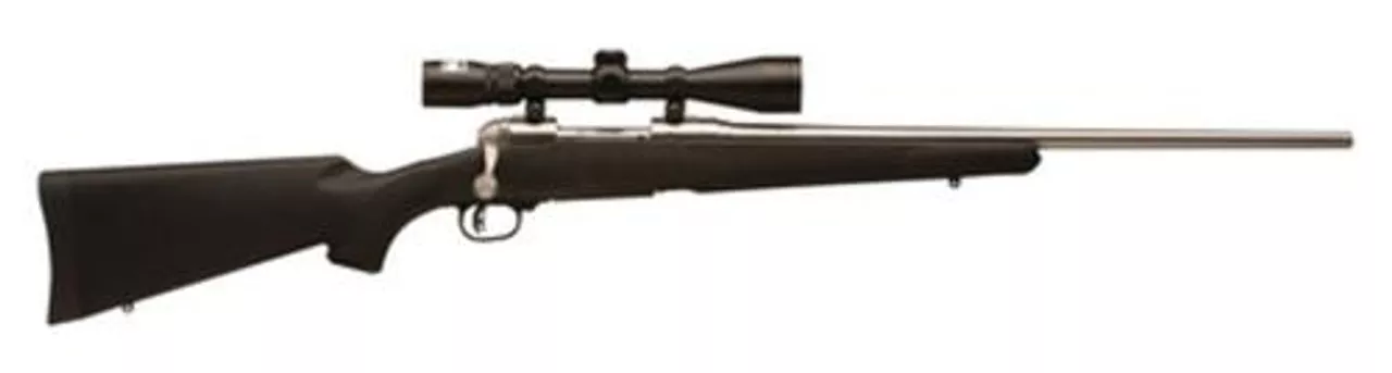 Savage 116 Trophy Hunter XP Bolt 338 WinMag 24″ Barrel, Scope Black Synthetic Stock SS, 3rd