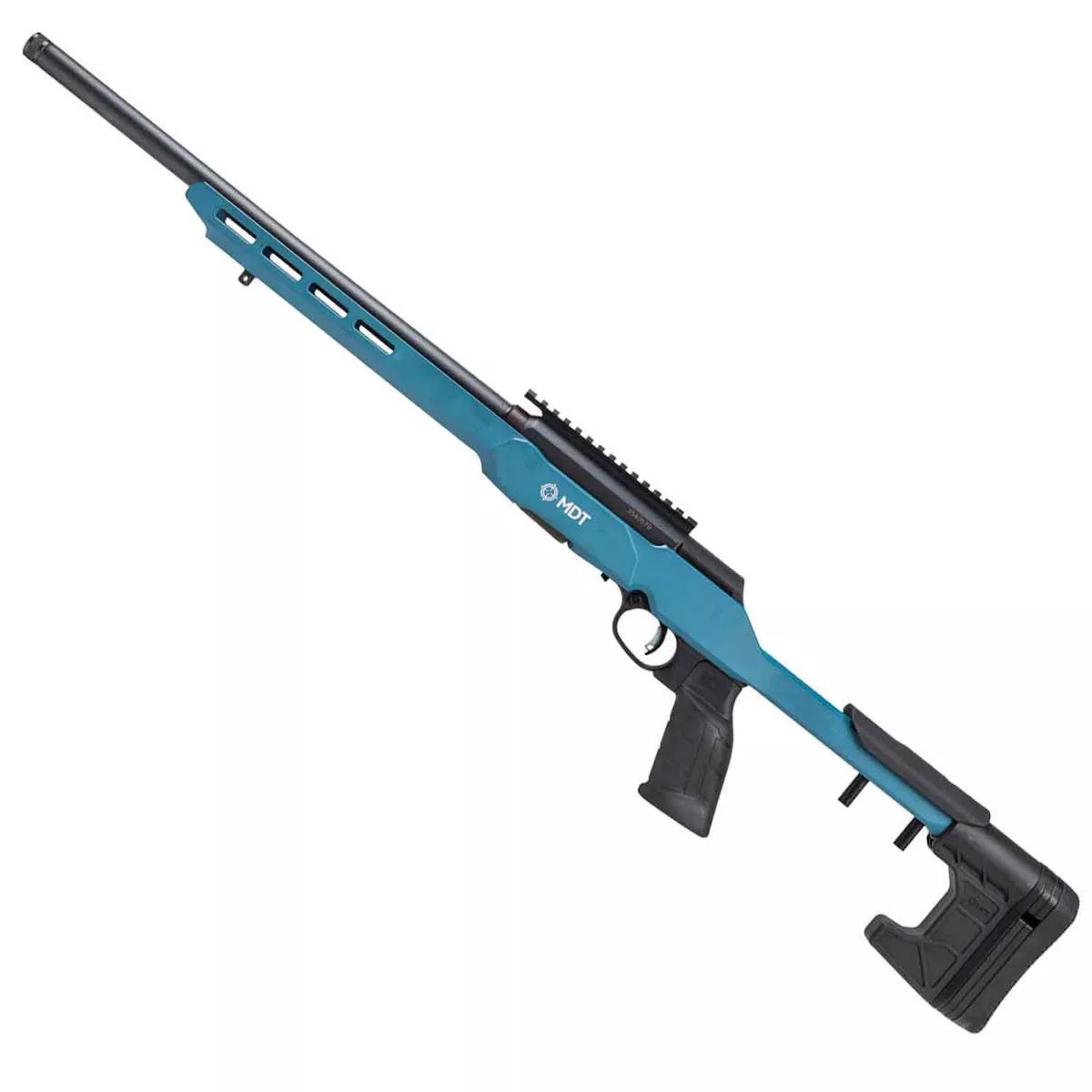 Savage A22 Precision 22 Long Rifle 18in Blue Titanium/Black Semi Automatic Modern Sporting Rifle – 10+1 Rounds