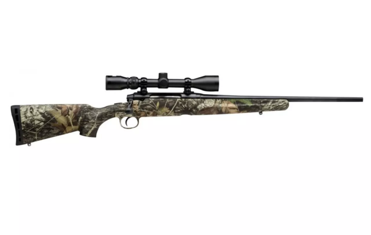 Savage Axis XP Compact 6.5 Creedmoor, 20″ Barrel, Mossy Oak Break-Up, Matte Black, Weaver 3-9x40mm, 4rd