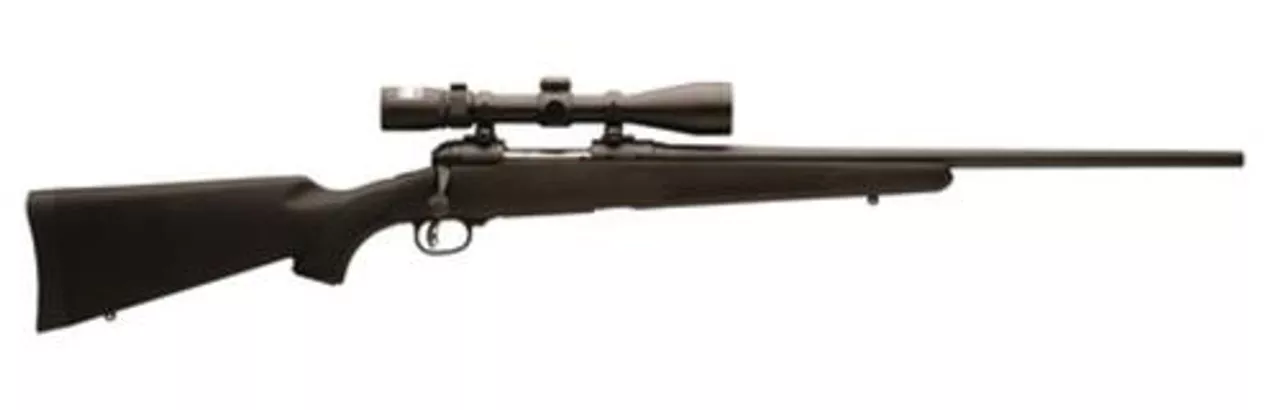 Savage Model 11 Trophy Hunter XP Package .270 Winchester Short Magnum 24″ Blued Barrel Black Synthetic Stock 2rd Includes Nikon 3-9x40mm Riflescope Mounted