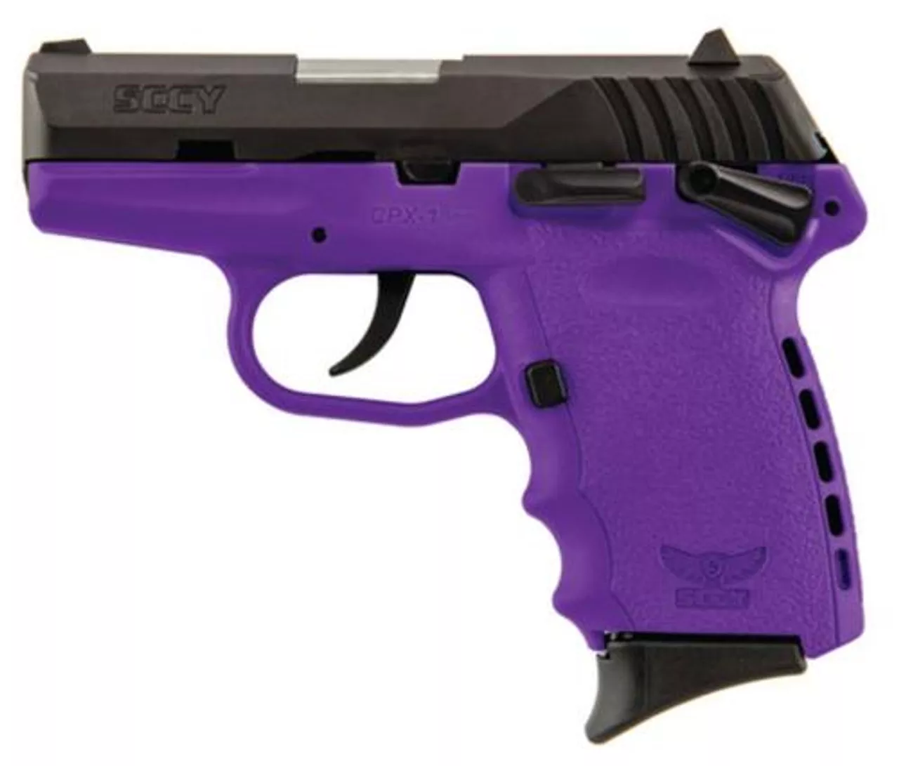 SCCY CPX-1 9mm 3.1″ Barrel Hard Nitride Slide Finish Purple Frame 10rd Mag