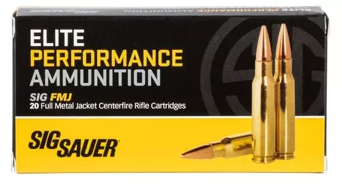 Sig Sauer E308B120 Elite Performance308 Win 150 gr Full Metal Jacket 20 Per Box/ 25 Case