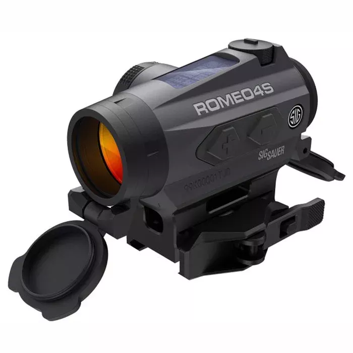 Sig Sauer Romeo4S 1X20mm Solar Red Dot/Ballistic Circle Dot – 2 MOA – QD Mount