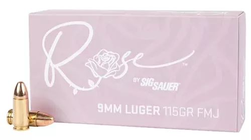 Sig Sauer ROSE Handgun Ammunition 9mm Luger 115gr FMJ 1050 fps 50/ct