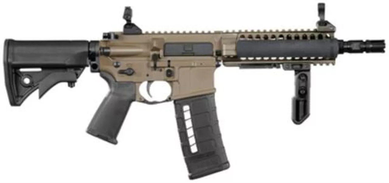 Six8 M6 UCIW 6.8mm SPC II 8 Inch Threaded Barrel 5/8×24 TPI LWRCI Stock Magpul MOE Pistol Grip Flat Dark Earth 30 Round – All NFA Rules Apply