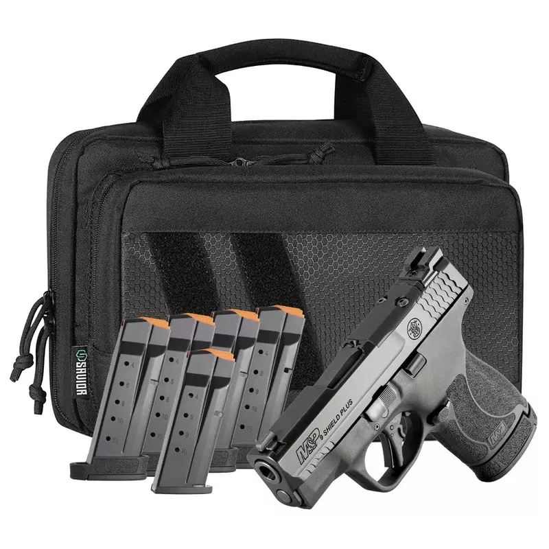 Smith & Wesson 14800 M&P Shield Plus Bundle Compact Slim Frame 9mm Luger 13+1 3.10″ Black Armornite Stainless Steel Barrel, Optic Ready