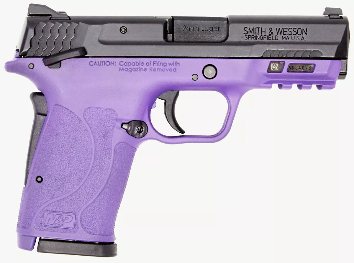 Smith & Wesson M&P Shield EZ Purple Passion Edition 9mm Pistol with Manual Safety – Hyatt Custom