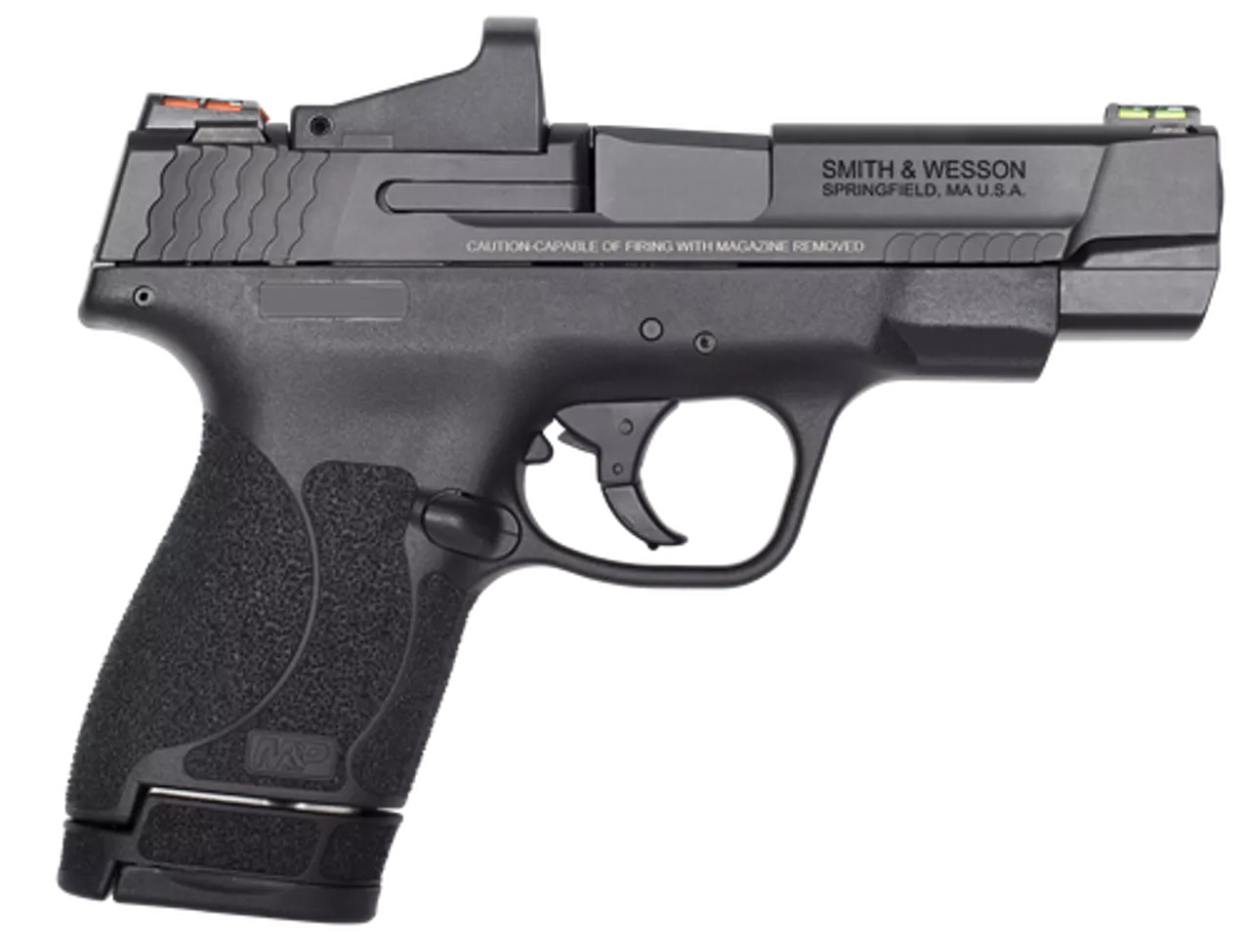 Smith & Wesson Shield M2.0 Performance Center 9mm Double 4″ Barrel, Black Polymer Grip/Frame Black Armornite Stainless Steel Slide, 7rd/8rd