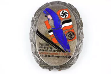 SOLD - 1934 SS / SA Ski Competition Badge