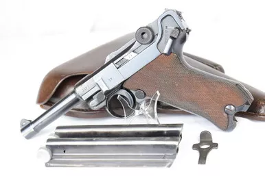 SOLD - 1939 Mauser Luger Rig - Two Matching Mags