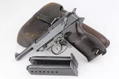SOLD - 1941 Walther P.38 Rig - Two Matching Magazines
