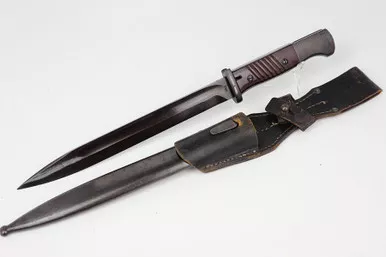 SOLD - 1943 K98 Bayonet - Matching Scabbard with Frog