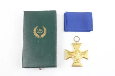 SOLD - 25 Year Police Service Medal in Gold