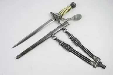 SOLD - 2nd Model Luftwaffe Dagger with Portepee & Hanger (021218-5)