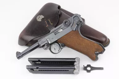 SOLD - Beautiful 1940 Mauser Luger Rig - Matching Magazine