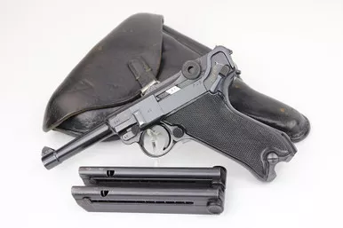 SOLD - Beautiful Black Widow Luger Rig