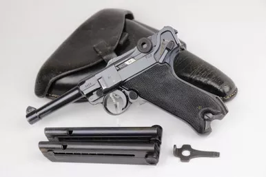 SOLD - Black Widow Luger Rig - byf 41