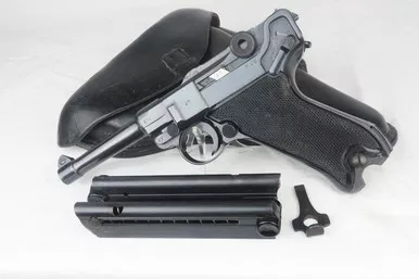 SOLD - Black Widow Luger rig - byf 42