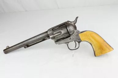 SOLD - Engraved Colt Single Action Army - Ivory Grips