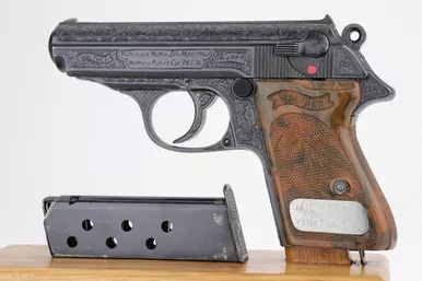 SOLD - Engraved Walther PPK - GI Souvenir