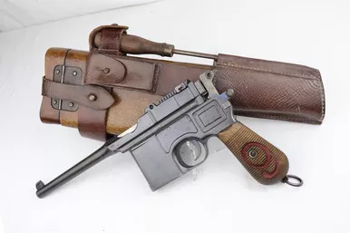 SOLD - Excellent Mauser C96 Broomhandle Rig - Red 9 (81045 - 08912)