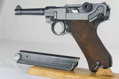 SOLD - Excellent Police Mauser Luger - Matching Magazine