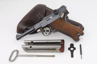 SOLD - Excellent, RARE, 1908 Commercial DWM Luger Rig