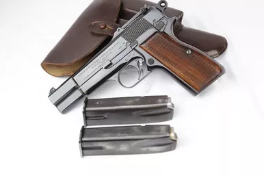 SOLD - Fantastic Nazi Browning Hi Power Rig - Tangent Sight
