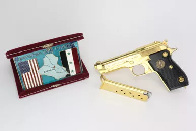SOLD -Gold Presentation Beretta M1951 - Iraqi Tariq