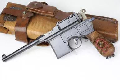 SOLD - Gorgeous Mauser C96 Broomhandle Rig - Red 9